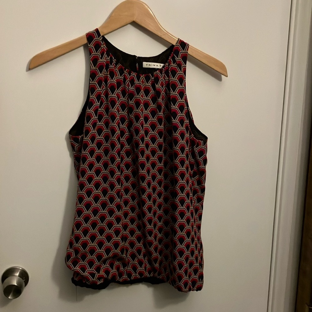 Trina Turk Geometric Print Top S